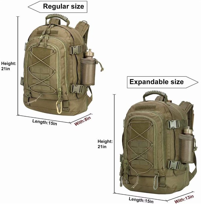 Размеры рюкзака