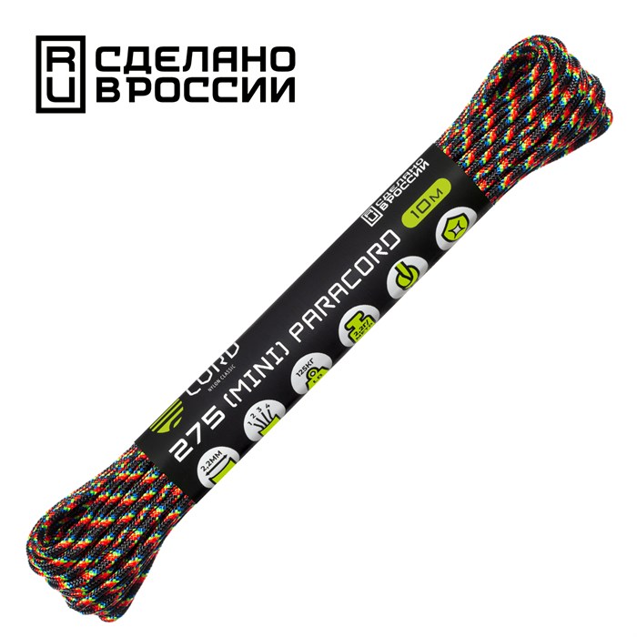 Шнур паракорд мини 275 Cord nylon 10м galaxy 179734 - фото 35994