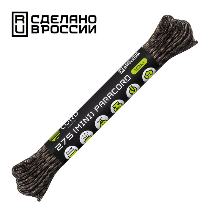 Шнур паракорд мини 275 Cord nylon 10м woodland 179740 - фото 36006