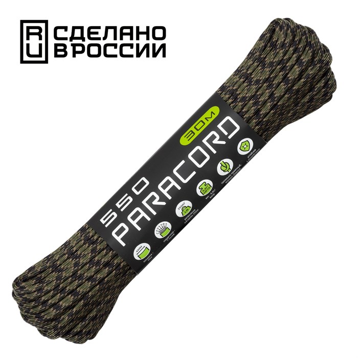 Шнур паракорд 550 CORD nylon 30м forest camo 179742 - фото 36013