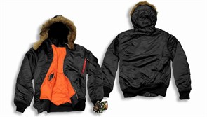 Куртка Hooded MA-1 Black Alpha MJM21099B